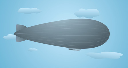 Fototapeta na wymiar Flying zeppelin