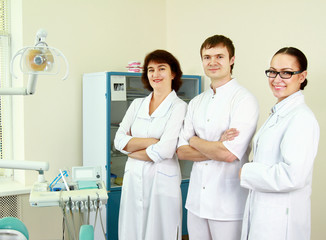Fototapeta premium A medical doctors standing in dentist office