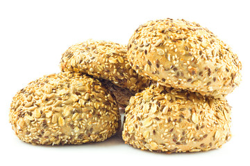buns isolated on white background
