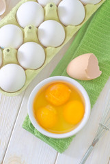 raw eggs