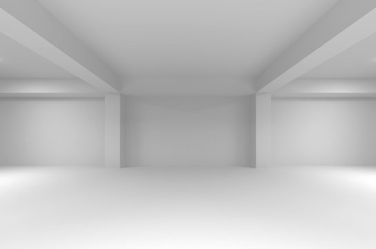 Abstract white empty interior background