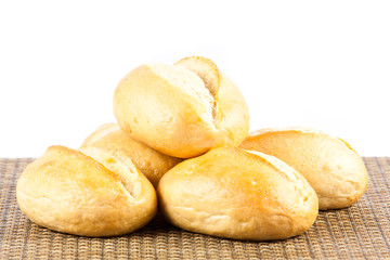 bun bread isolated on white background