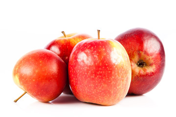 red apples isolated on white background