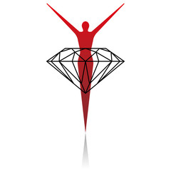 人物とダイヤモンド