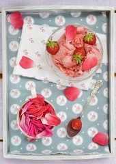 strawberry ice cream.