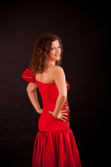 Fototapeta premium Beautiful cancan woman