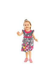 Running toddler girl