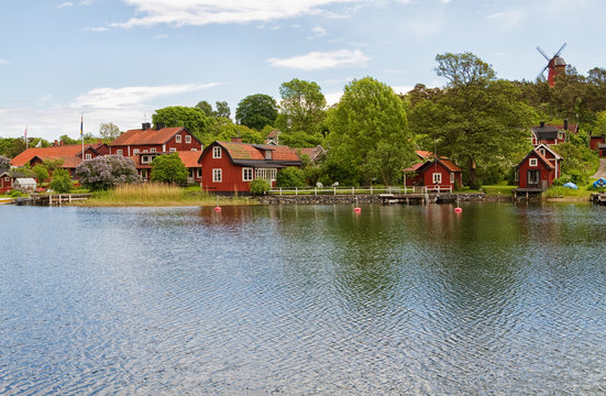 Fishing village in Stockholm archipelago.
