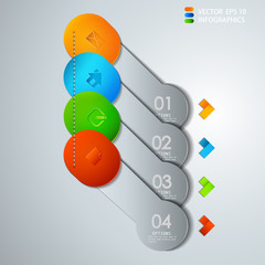 vector paper progress steps for tutorial