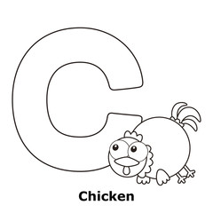 Coloring Alphabet for Kids, C