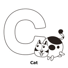 Coloring Alphabet for Kids, C