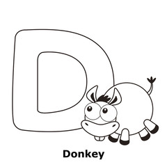 Coloring Alphabet for Kids, D