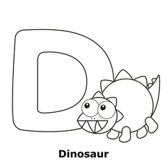 Coloring Alphabet for Kids, D