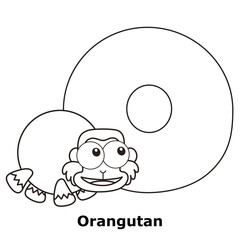 Coloring Alphabet for Kids, O