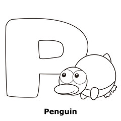 Coloring Alphabet for Kids, P