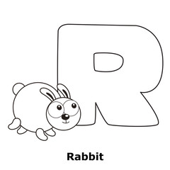 Coloring Alphabet for Kids, R