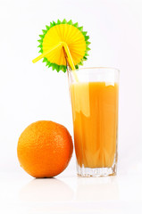 Orange Juice with an orange