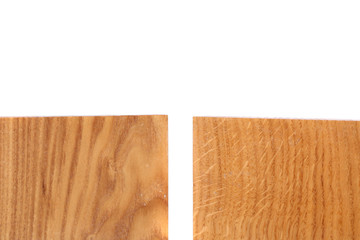 Two wooden plank close-up