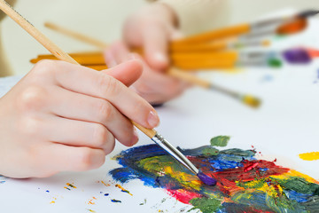 Naklejka premium Paints and brushes