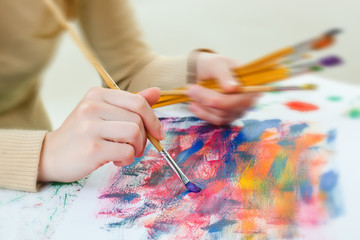 Naklejka premium Paints and brushes