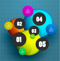 Modern circle abstract option banner