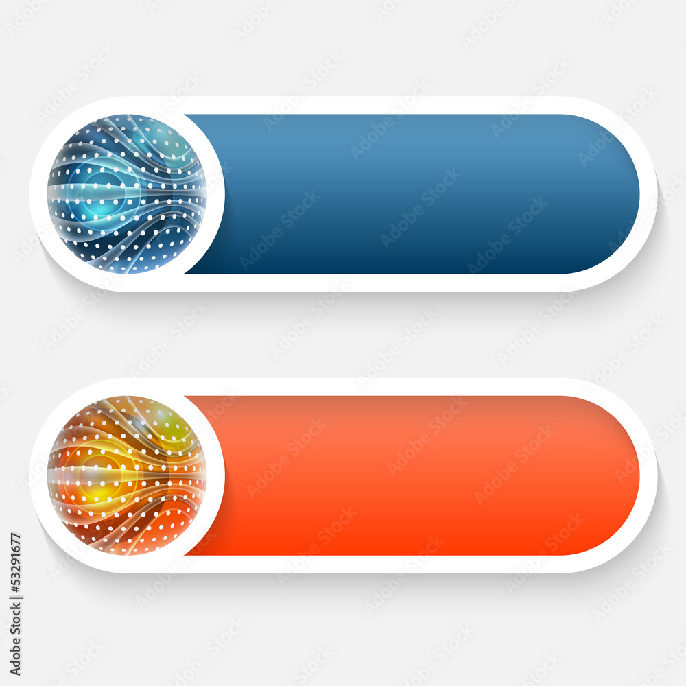 Poster vector abstract button