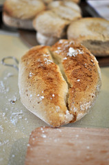 Pagnotta di pane appena sfornato
