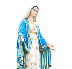 Virgin Mary statue at Roman Catholic church