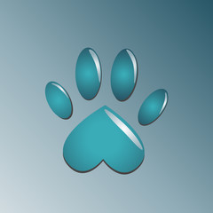 Water blue paw