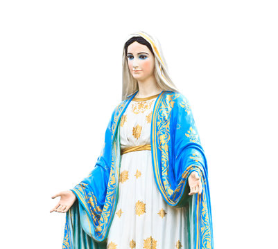 Virgin Mary statue at Roman Catholic church