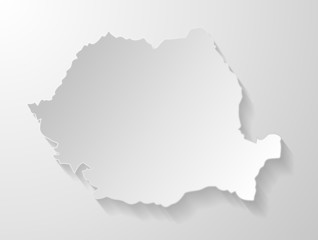 Fototapeta premium map of Romanian country with shadow effect
