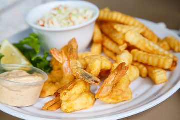 Fried Shrimp and Potatoes