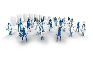 Symbolisches Netzwerk - Silhouetten