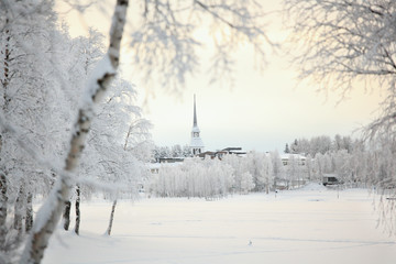 Winter landscape in Finland