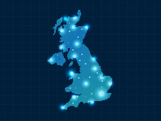 pixel United Kingdom map