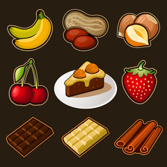 Chocolate icons set