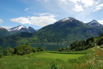 Fjord and mountains in Norway