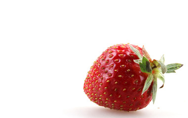 strawberries on a white background