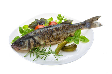 Roasted seabass