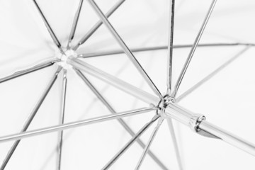 Obraz premium Closeup of white umbrella frame