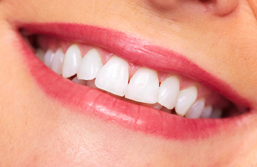 Beautiful woman smile.