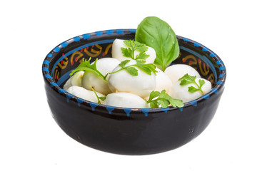 Mozzarella with herbs