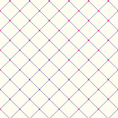 Dotted Seamless Pattern with Rhombus Structure Texture