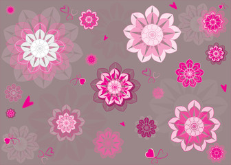 Fototapeta na wymiar Floral Pattern,Seamless Vector Pattern