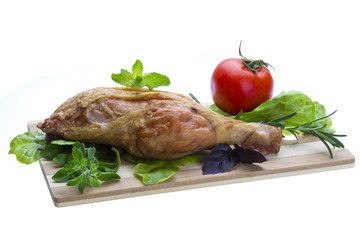 Smoked chicken leg
