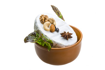 Fresh soft brie cheese