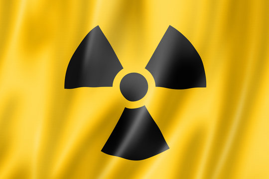 radioactive nuclear symbol flag
