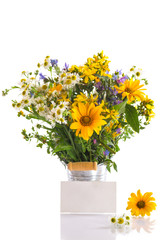 Naklejka na ściany i meble bouquet of summer flowers