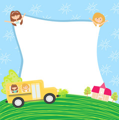 School bus. Place for your text