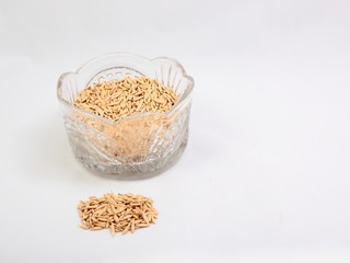 Gorka of oats in a glass a bowl